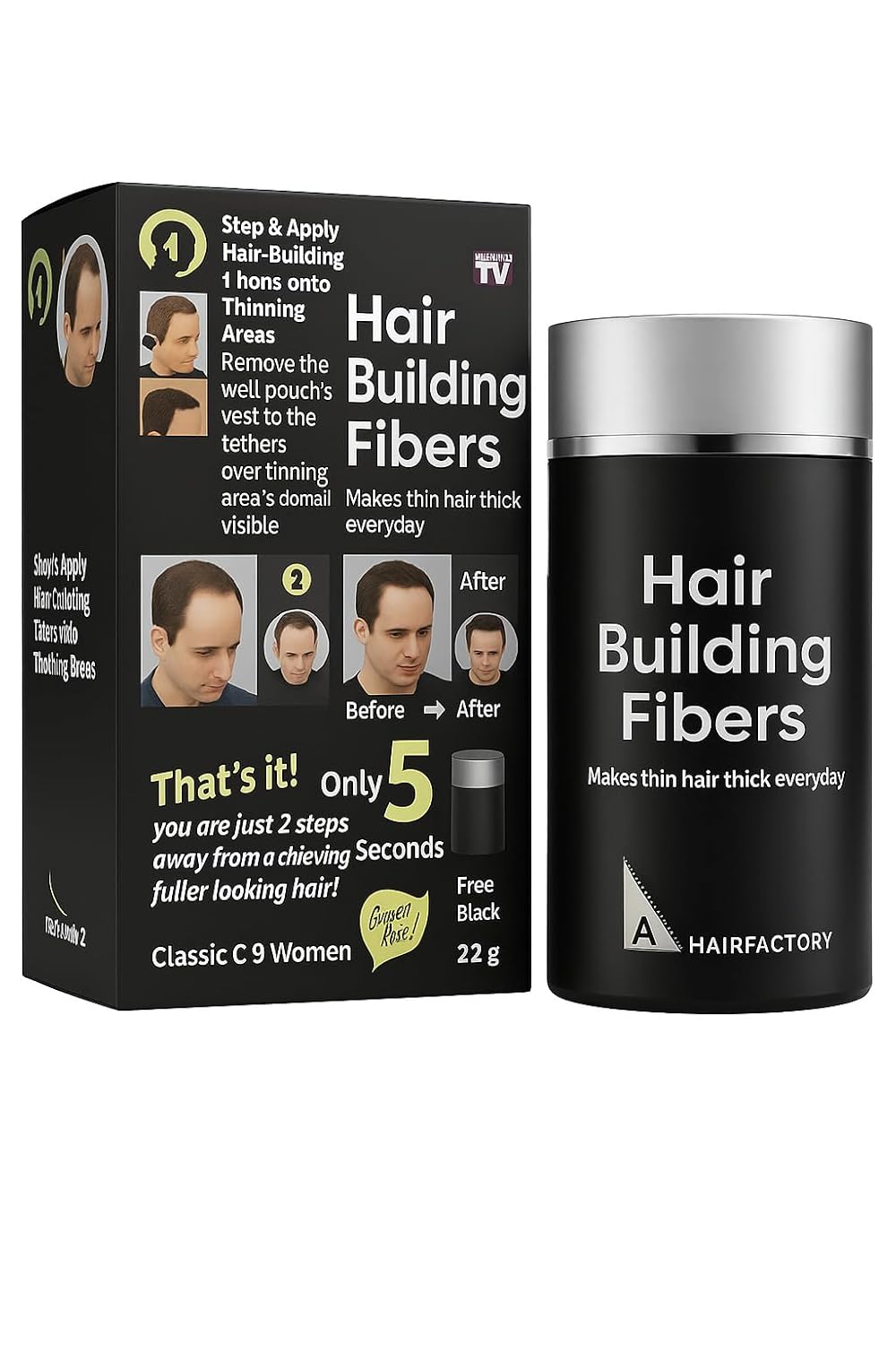 Lobe Miracle Natural Looking Coverage Thickening Hair Fiber